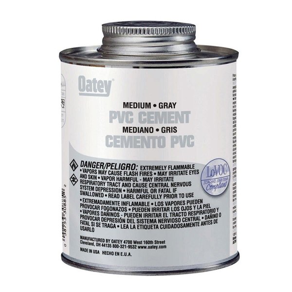 Oatey 32 oz PVC Cement - Gray 4068862